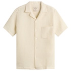 Portuguese Flannel Men's Honey Comb Vacation Shirt in White