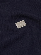 Dolce&Gabbana - Logo-Appliquéd Wool Hoodie - Blue