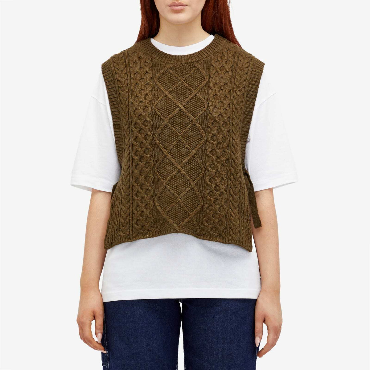 Beams Boy Women's G. Alan Vest in Olive 