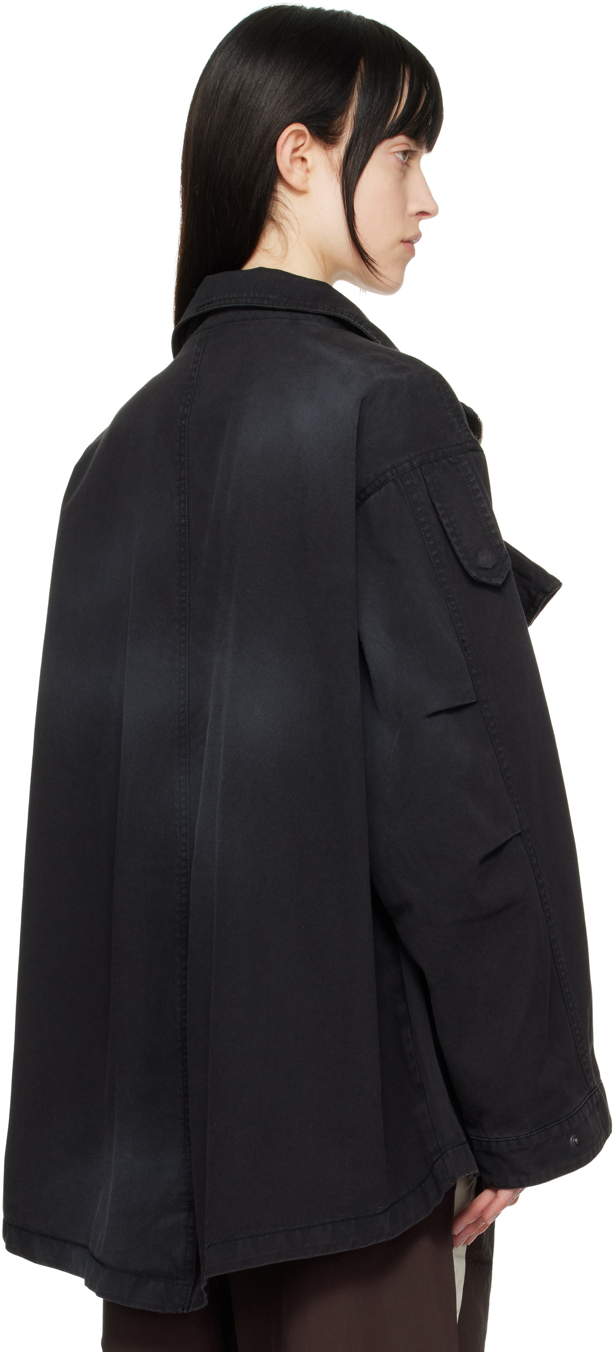 [OPEN YY] / ☆ 25SS CARGO POCKET FIELD JACKET / BLACK OPEN YY Black Cargo Pocket Field Jacket OPEN YY
