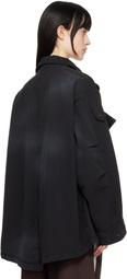 OPEN YY Black Cargo Pocket Field Jacket