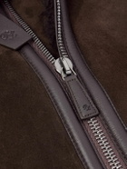 Ralph Lauren Purple label - Lutton Aviator Leather-Trimmed Shearling Jacket - Brown