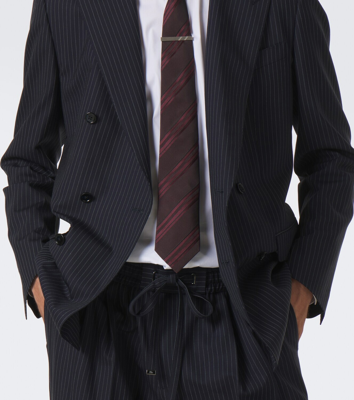 Dolce&Gabbana Pinstripe double-breasted wool-blend blazer