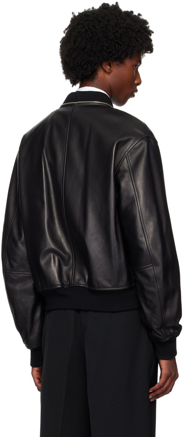 Jil Sander Black Zip Leather Jacket Jil Sander