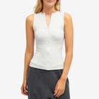 Joah Brown Women's Invisible Zip Tank Top in Pearl