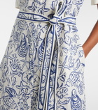 Simkhai Audria printed linen-blend shirt dress