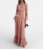 Dolce&Gabbana Floral silk and cotton chiffon gown