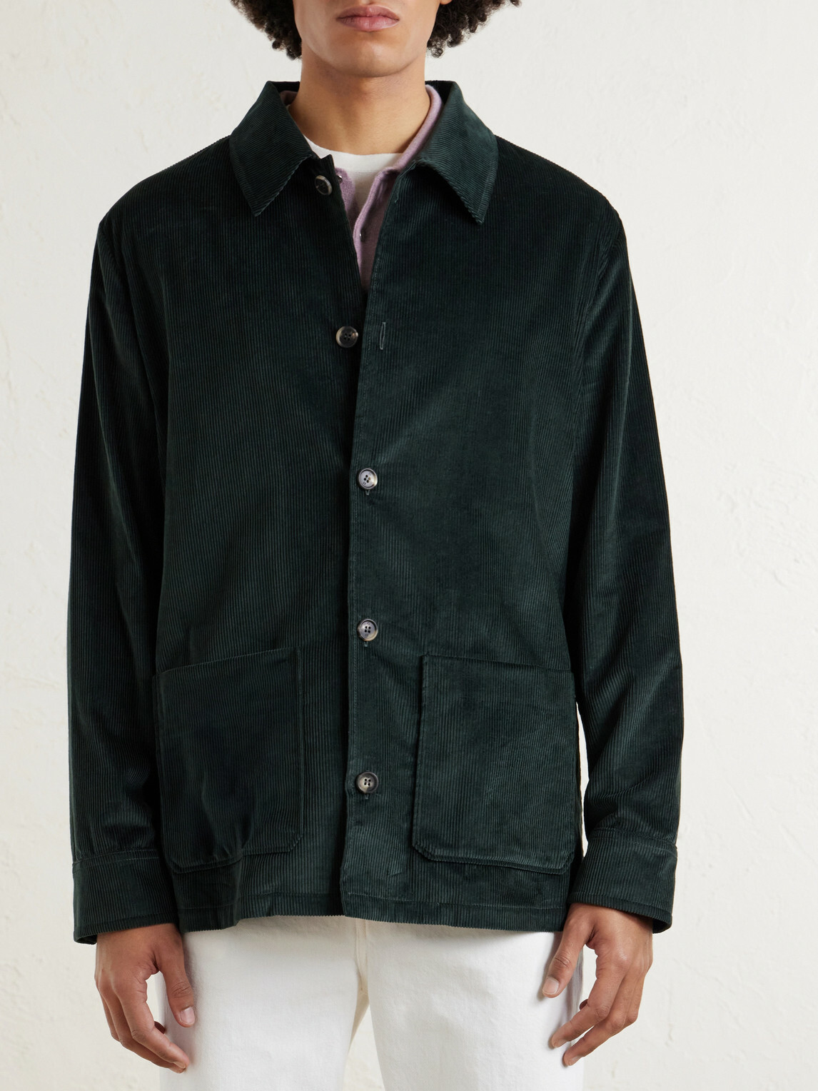 Gabriela Hearst - Javier Cotton-Corduroy Overshirt - Green