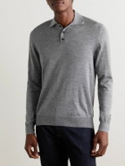 Incotex - Incotex Slim-Fit Cashmere and Silk-Blend Polo Shirt - Gray
