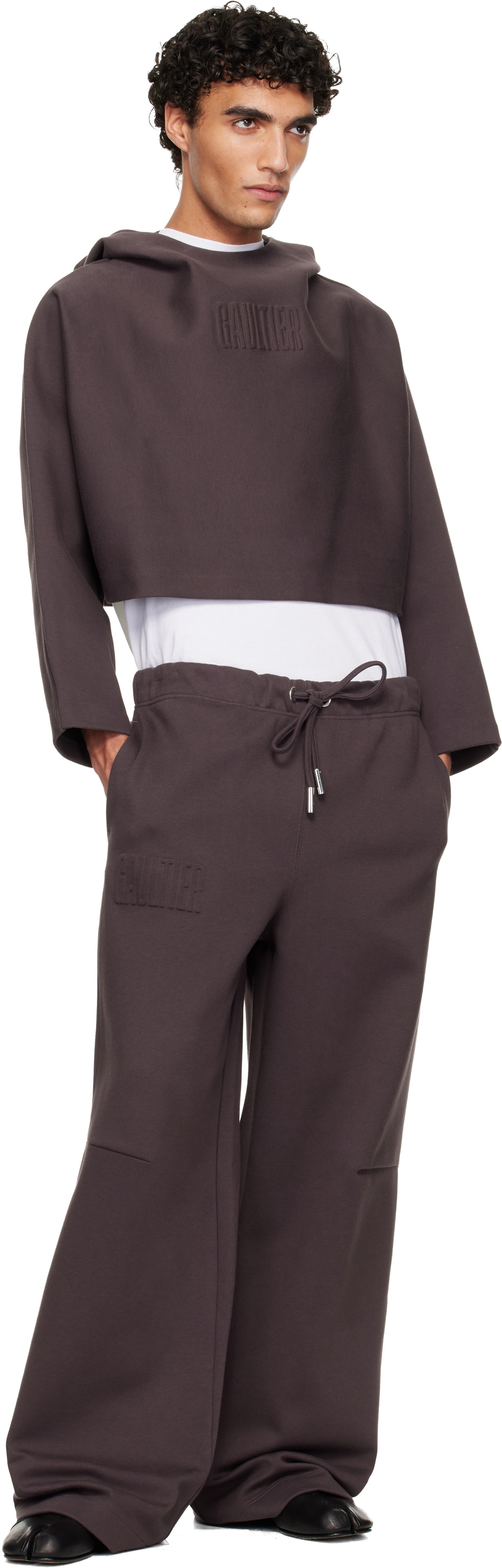 Jean Paul Gaultier Brown 'The Embossed Gaultier' Lounge Pants