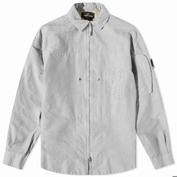Photo: Stone Island Shadow Project Men's Cotton Nylon Printed Shirt Jacke in Dust