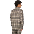 Schnaydermans Black and Khaki Wool Checked Over Shirt