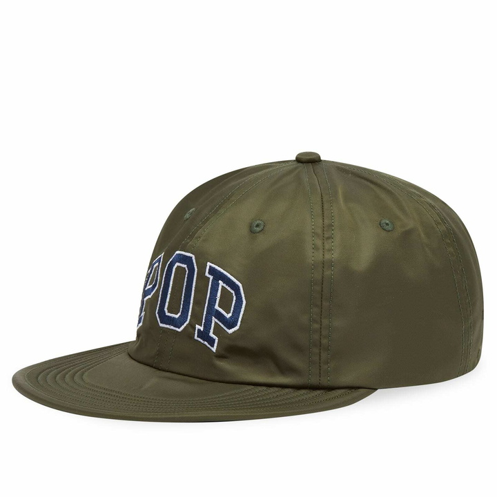 Photo: Pop Trading Company Men's Arch Logo Six Panel Cap in Olive 