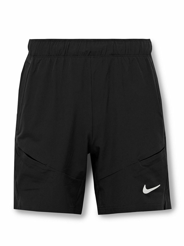 Photo: Nike Tennis - NikeCourt Advantage Straight-Leg Dri-FIT Shorts - Black