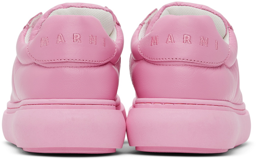 【関税込み】Laced Up Sneakers - Marni - Leather - Pink Marni Kids Pink Padded Leather Sneakers Marni