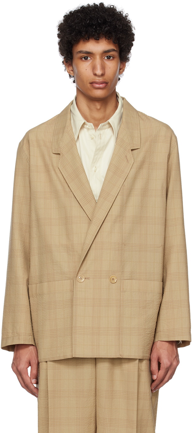 LEMAIRE Khaki Double-Breasted Blazer Lemaire