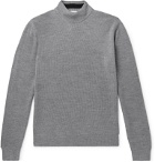 Mr P. - Slim-Fit Merino Wool-Piqué Rollneck Sweater - Gray