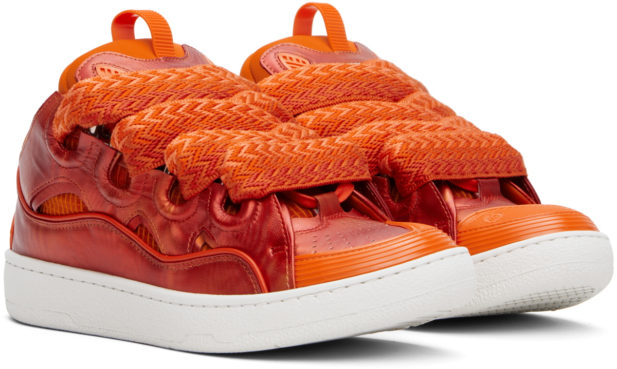 Lanvin Orange Curb Sneakers Lanvin