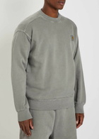 Carhartt Wip Nelson Logo Cotton Sweatshirt Grey