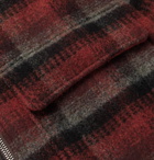 Mr P. - Shearling-Trimmed Checked Wool Jacket - Red