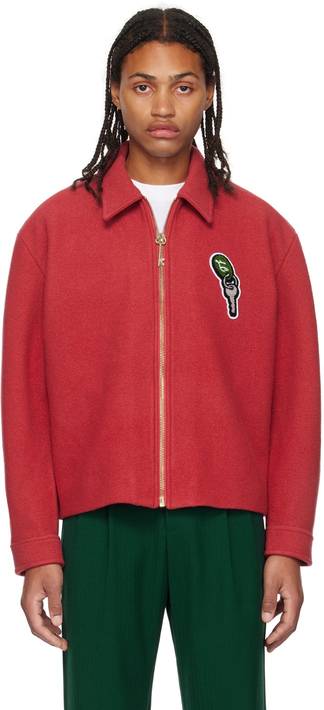 Late Checkout Red Zip Jacket Late Checkout