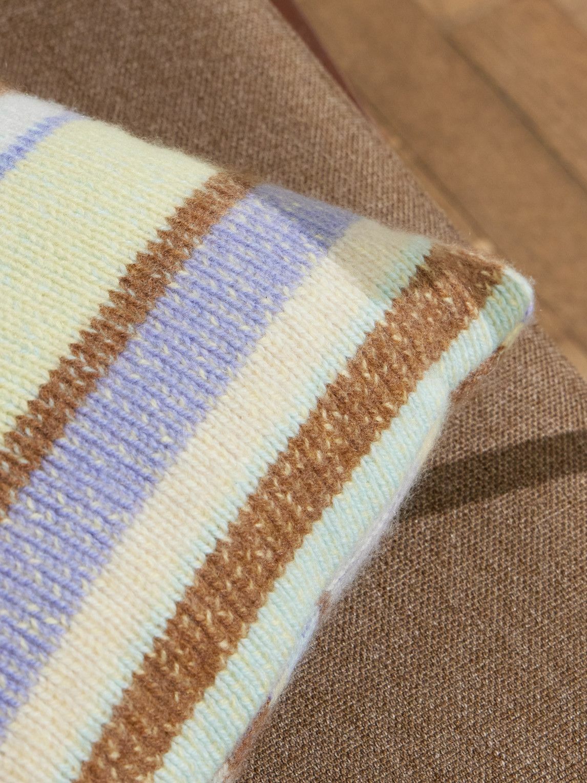 The Elder Statesman - Striped Cashmere Pillow