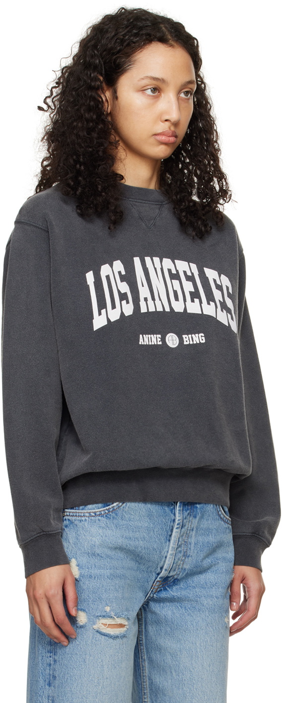 ANINE BING Black Ramona 'Los Angeles' Sweatshirt