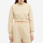 Mayde Women's Slim Cropped Sweat Top in Sand