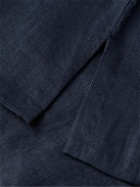 Kiton - Button-Down Collar Linen Shirt - Blue