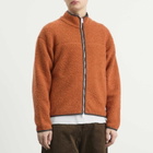 Norse Projects Men's Bjorn Sherpa Wool Fleece Jacket in Golden Orange
