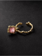 Healers Fine Jewelry - 18-Karat Gold Tourmaline Ear Cuff