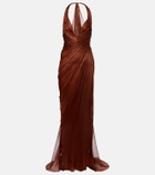 Maria Lucia Hohan Milagros halterneck silk muslin gown