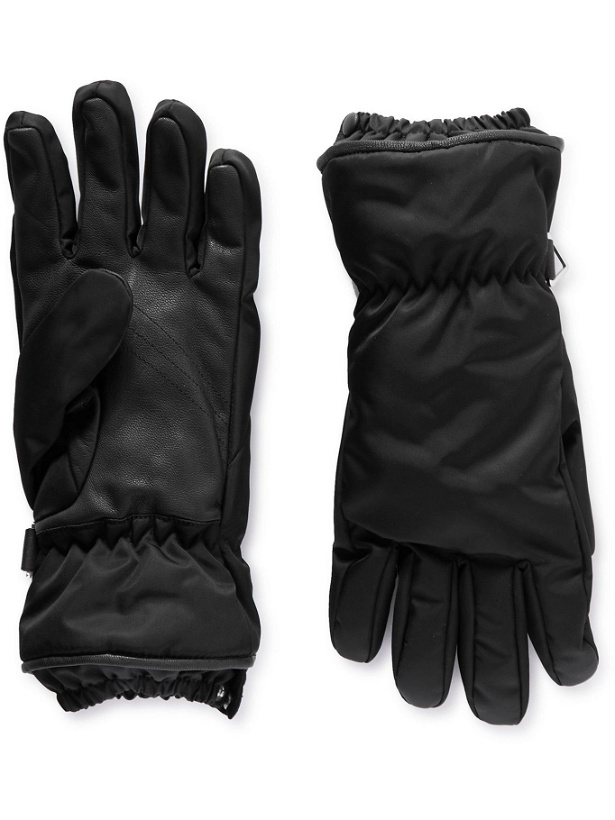 Photo: Bottega Veneta - Nylon and Leather Gloves - Black