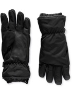 Bottega Veneta - Nylon and Leather Gloves - Black