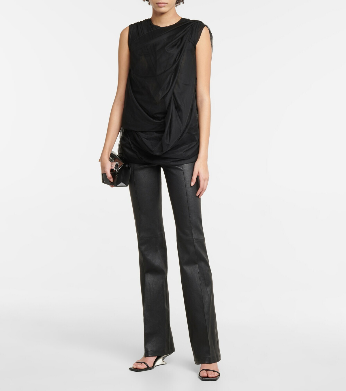 Junya Watanabe - Draped mesh top Junya Watanabe