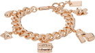 Marc Jacobs Rose Gold 'The Mini Icon Charm' Bracelet