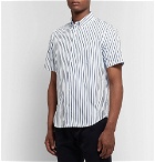 Club Monaco - Slim-Fit Button-Down Collar Striped Cotton-Poplin Shirt - White