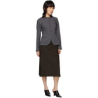Eftychia Brown Side Zipped Skirt