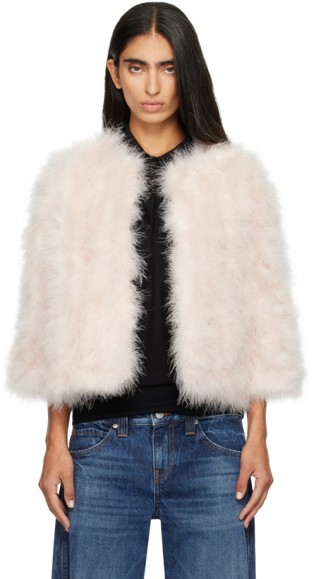 Photo: Yves Salomon Pink Turkey Feather Jacket