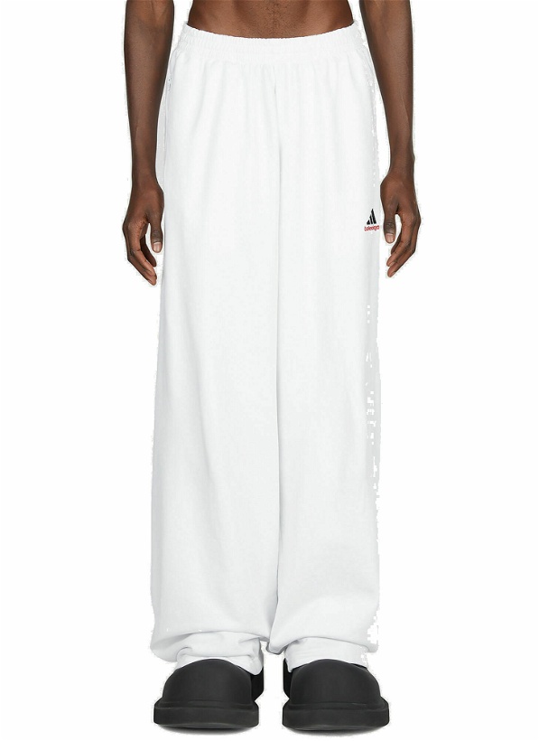 Photo: adidas x Balenciaga - Embroidered Logo Track Pants in White