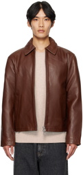 Sunflower Tan Short Leather Jacket