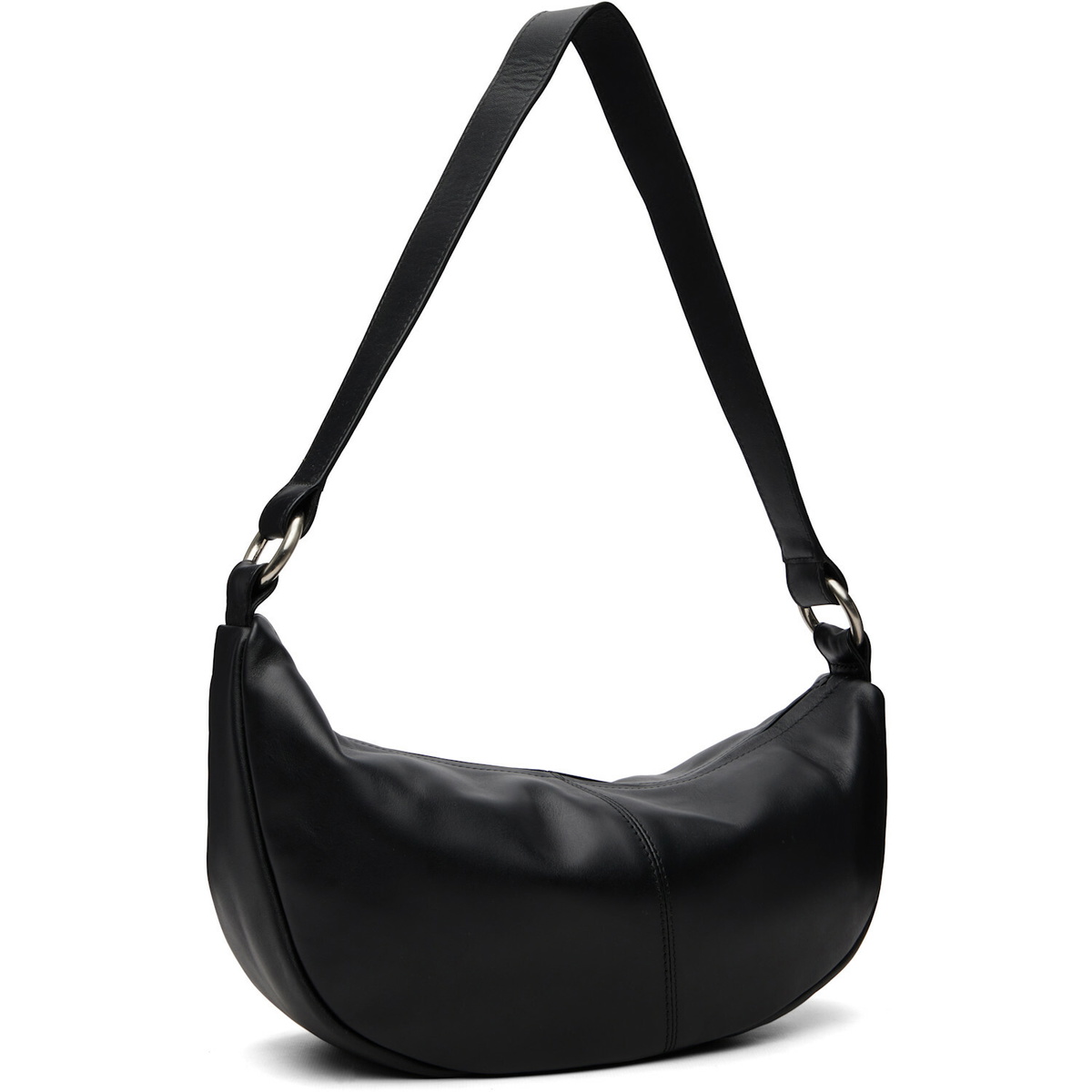 St. Agni Black Utility Crescent Bag