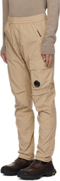 C.P. Company Beige Garment-Dyed Cargo Pants