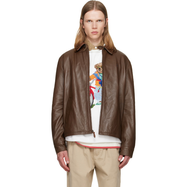Photo: Polo Ralph Lauren Brown 'The Bayville' Leather Jacket