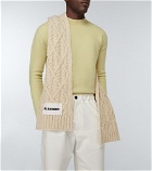 Jil Sander - Cable-knit wool scarf