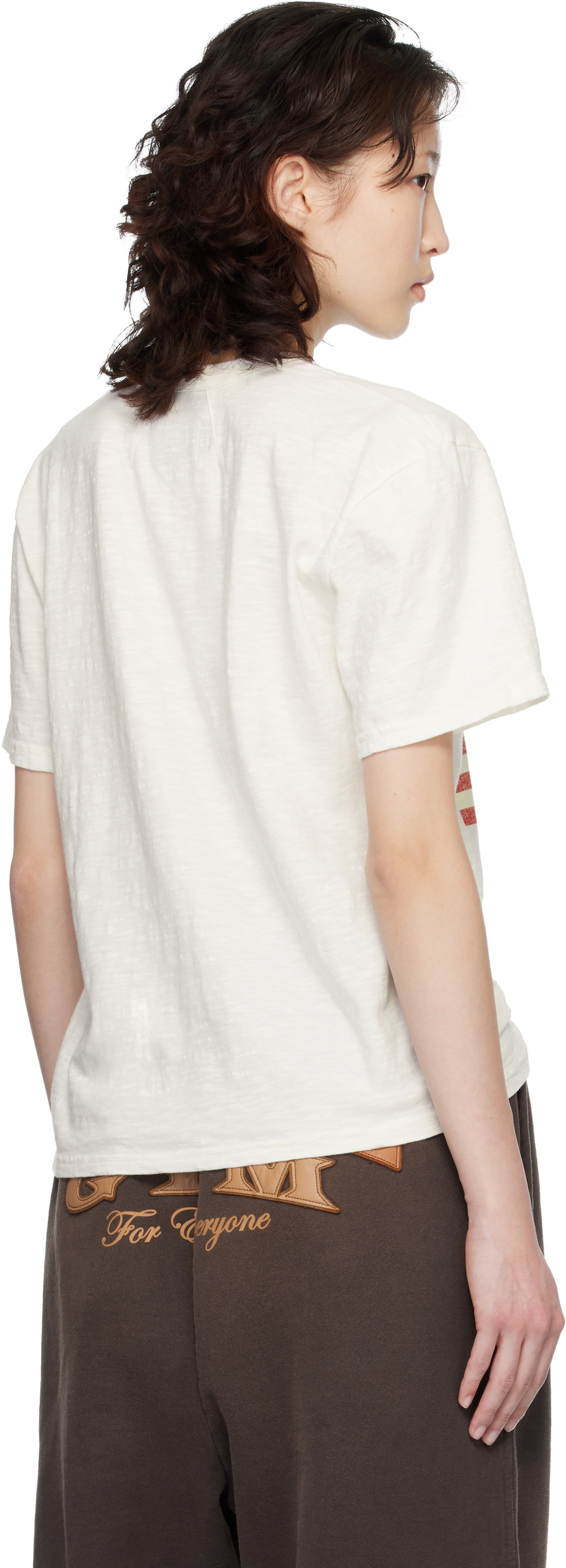 Rhude Off-White USA Flag Slub T-shirt