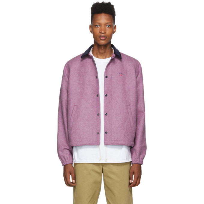 Noah NYC Pink Wool Campus Jacket Noah NYC