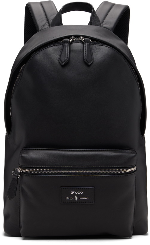 Photo: Polo Ralph Lauren Black Smooth Leather Backpack