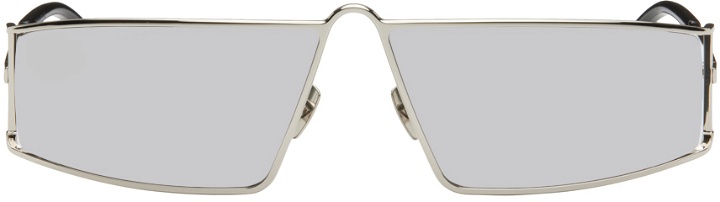Photo: Saint Laurent SSENSE Exclusive Silver SL 606 Sunglasses