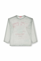 Diesel Sheer chiffon top with concert graphics - T-Shirts Mens in Grey